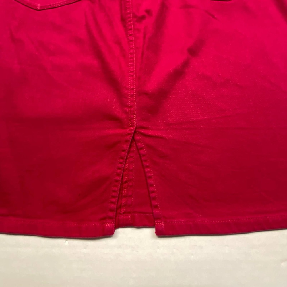 Classic Red Denim Skirt - Picture 6 of 8